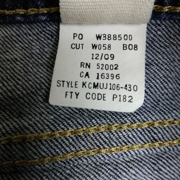 DKNY Womens Jeans Slim Straight Cropped Blue Denim Dark Wash Mid Rise 10 - Picture 7 of 11